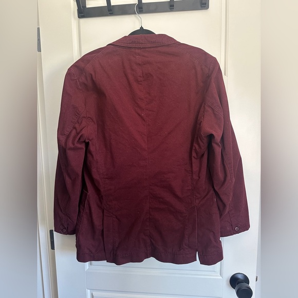 Hugo Boss Wine Red Blazer with Plaid Inner Coat Accents - Picture 2 of 5